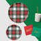 10 Count Winter Plaid Small Paper Plates 7.25 Inch Festive Holiday Plates for Parties